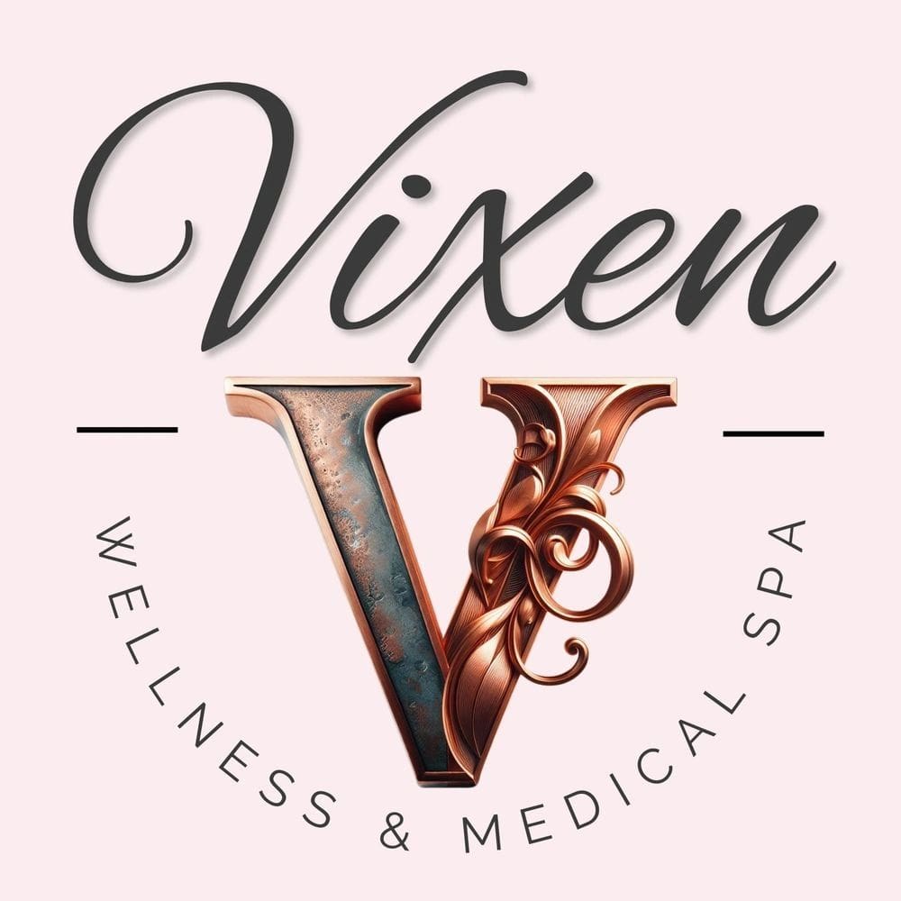 A logo of vixen wellness and medical spa